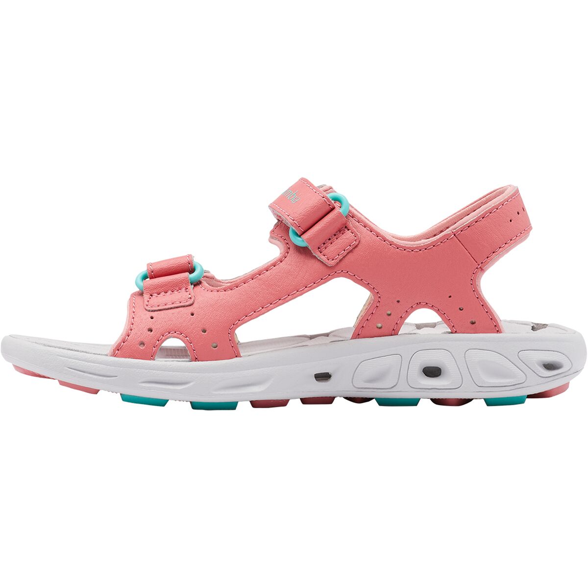 Columbia Techsun Vent Sandalen voor Kinderen, Rood (Wild Salmon/Dolphin), 25 EU