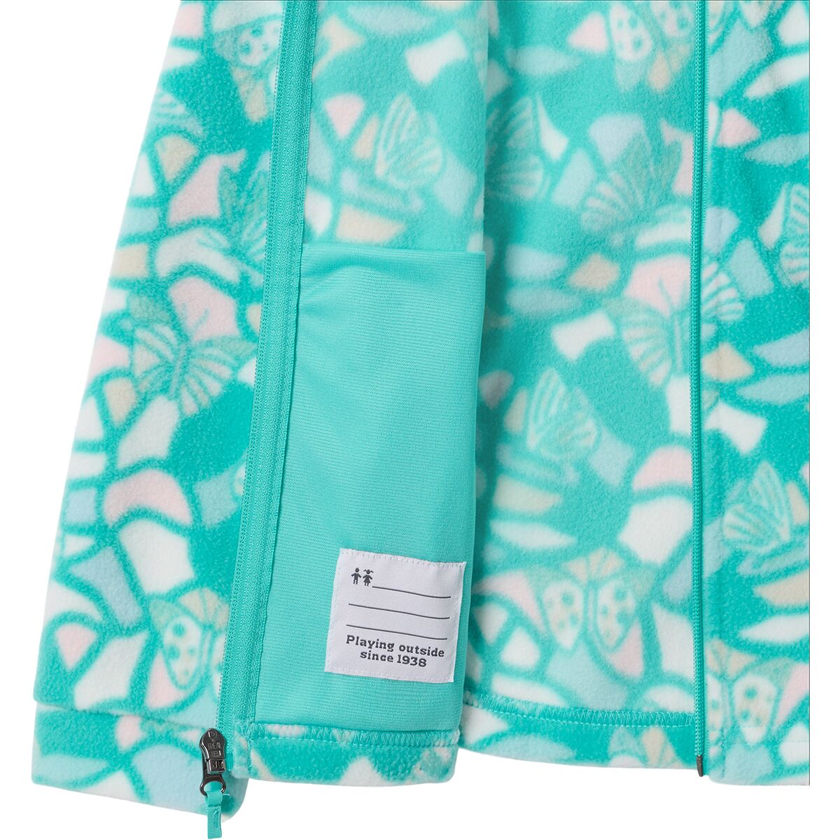 Куртка Columbia Benton Springs II Printed Fleece Jacket для девочек, цвет: Dolphin Fly High — фото 2