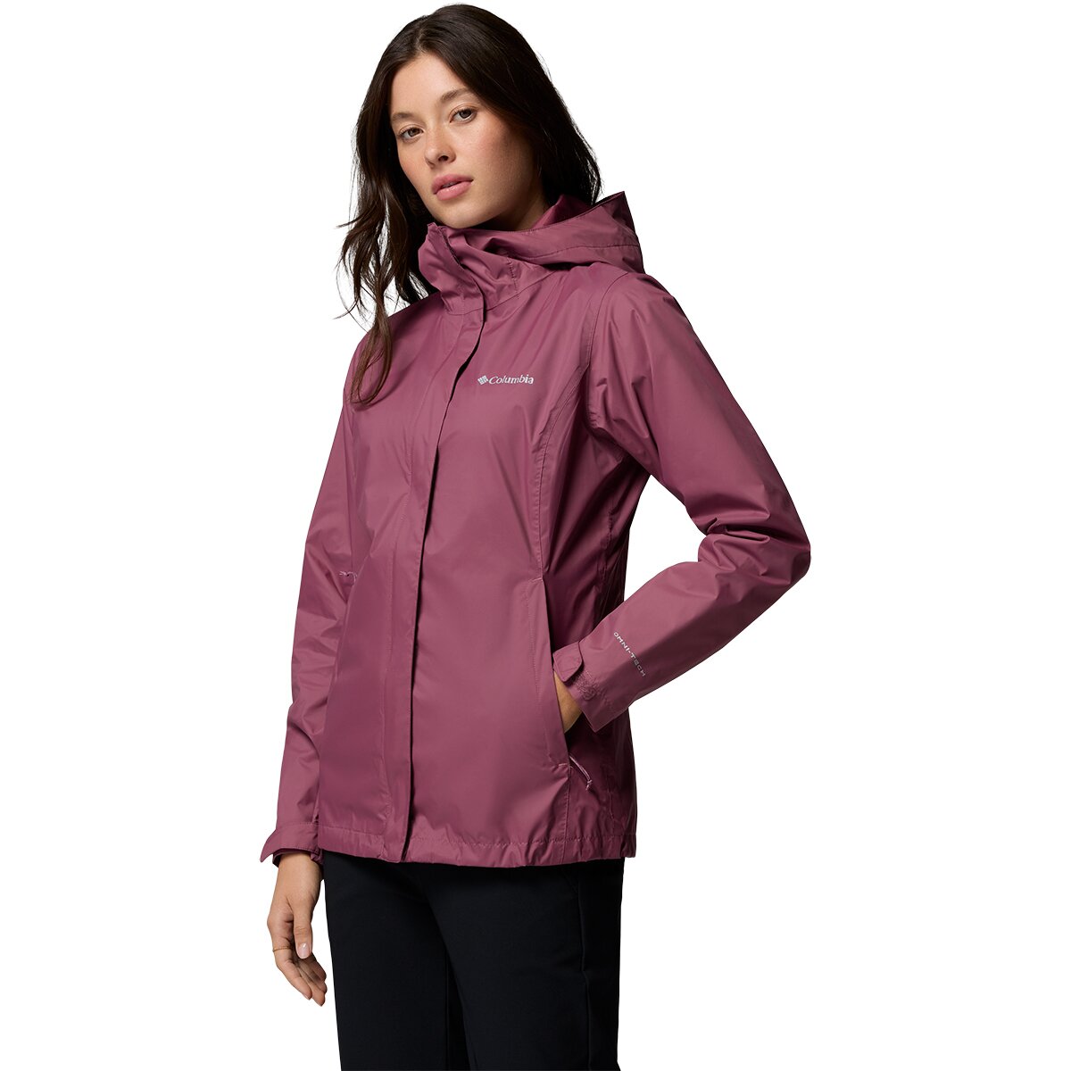 Женская куртка Columbia Arcadia II Rain Jacket, цвет: Состаренный розовато-лиловый — фото 2