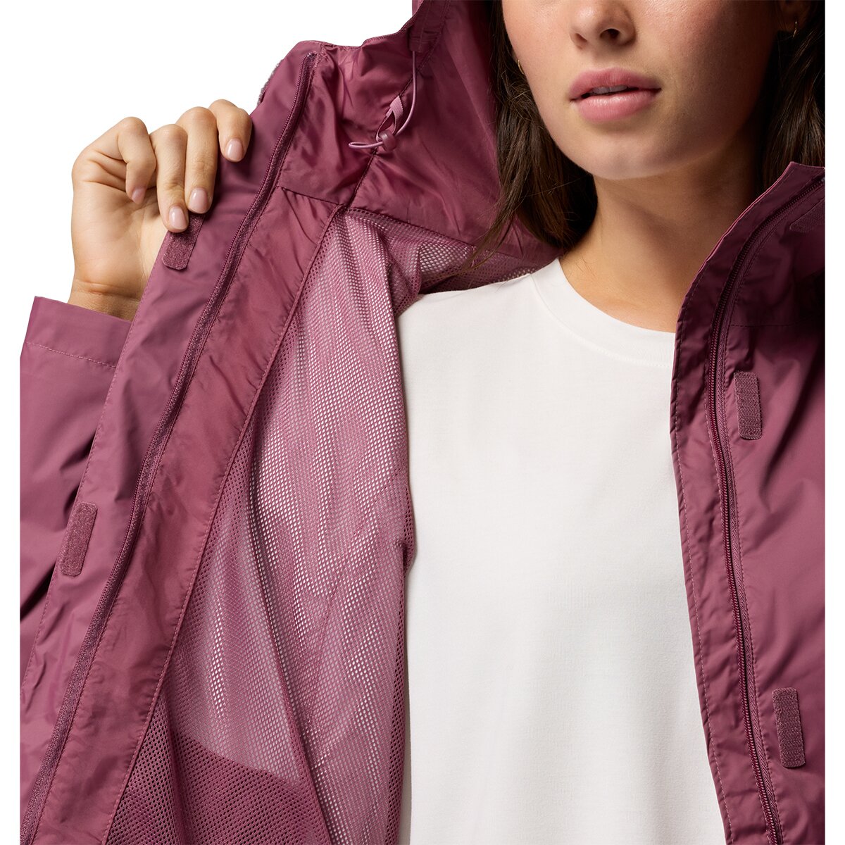 Женская куртка Columbia Arcadia II Rain Jacket, цвет: Состаренный розовато-лиловый — фото 4