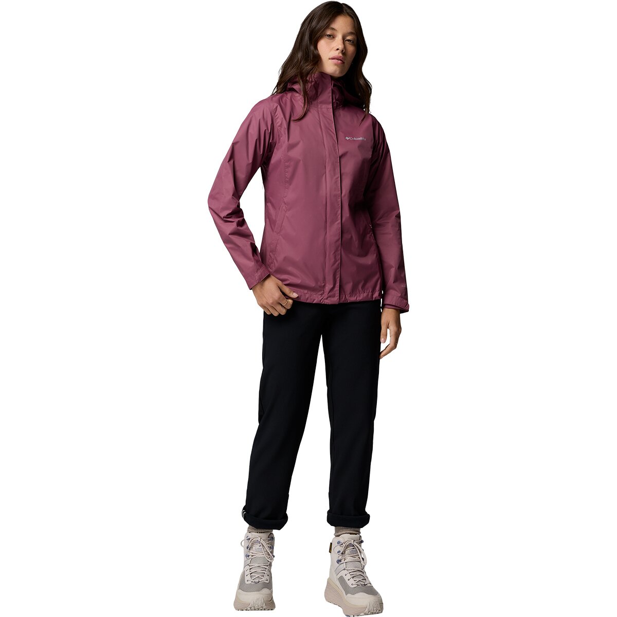 Женская куртка Columbia Arcadia II Rain Jacket, цвет: Состаренный розовато-лиловый — фото 10