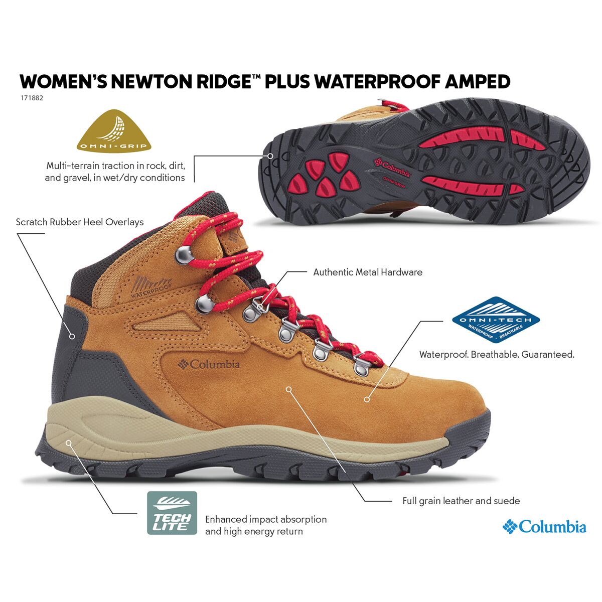 Columbia Newton Ridge Plus Waterproof Amped Hiking Boot -...