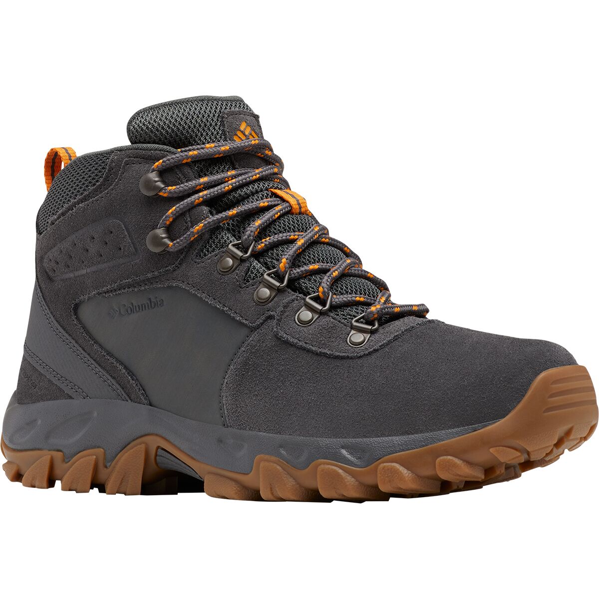 Мужские ботинки Columbia Newton Ridge Plus II Suede WP Hiking Boot, цвет: Тёмный серый / Золотой