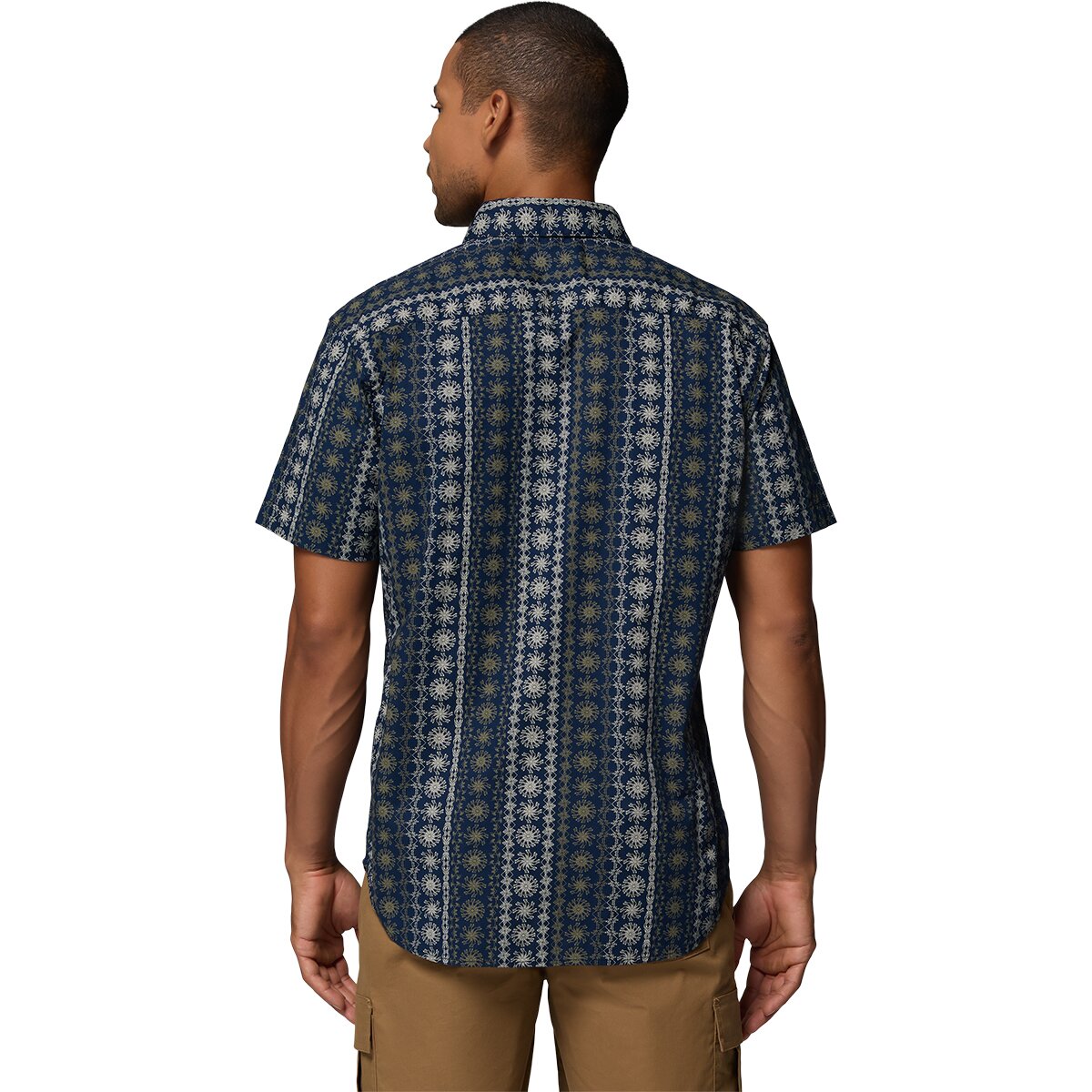Мужская рубашка Columbia Rapid Rivers Printed Short-Sleeve, цвет: Тёмно-синий — фото 4