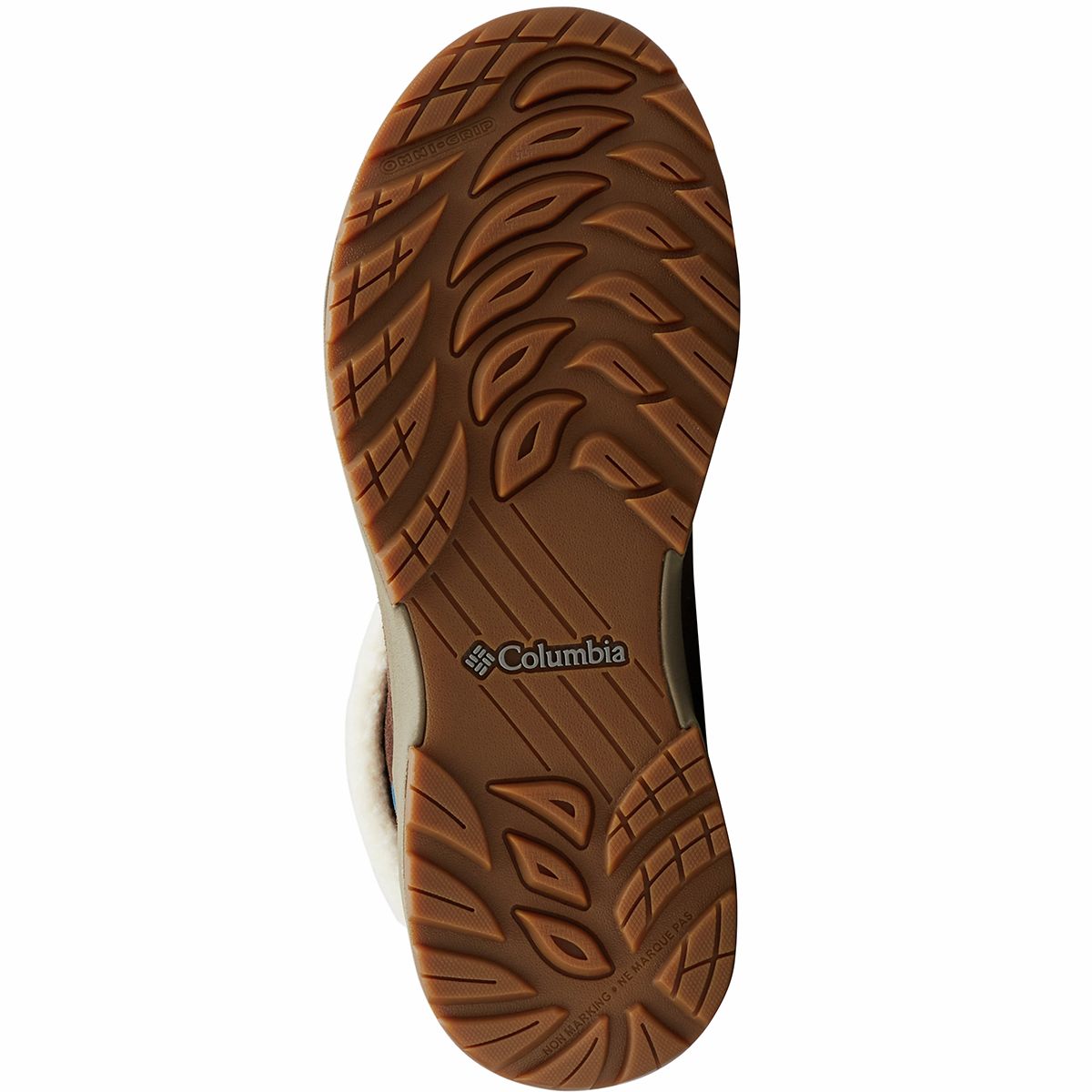 Bottes De Neige Femme Columbia Maragal Mid WP - En Daim Et Sangle, Imperméables, Semelle Omni-Grip (Traction)