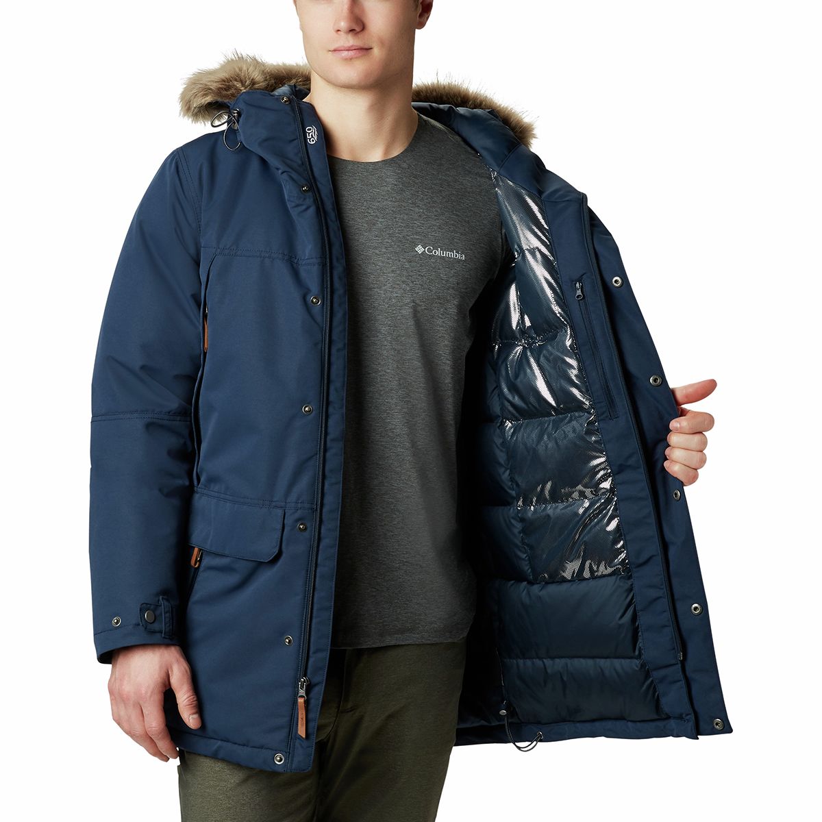 Columbia South Canyon Long Down Parka Men's Clothing