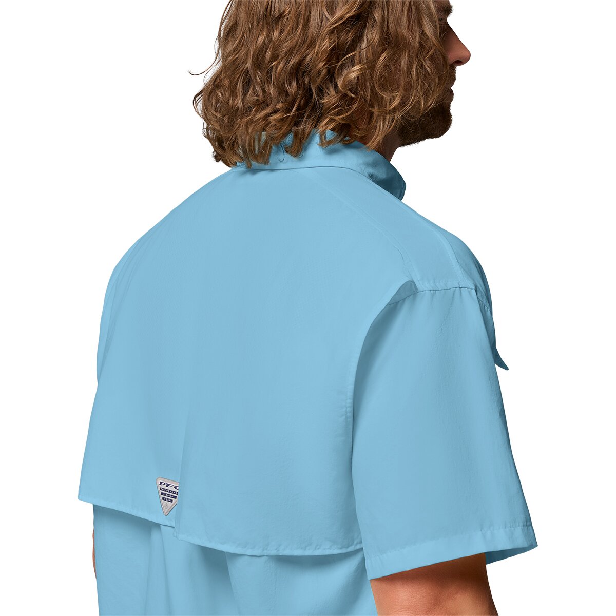 Мужская рубашка Columbia Bahama II Short-Sleeve Shirt, цвет: Винтажный синий — фото 4