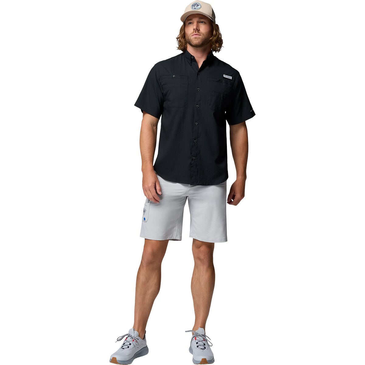 Мужская рубашка Columbia Tamiami II Short-Sleeve Shirt, цвет: Чёрный — фото 8