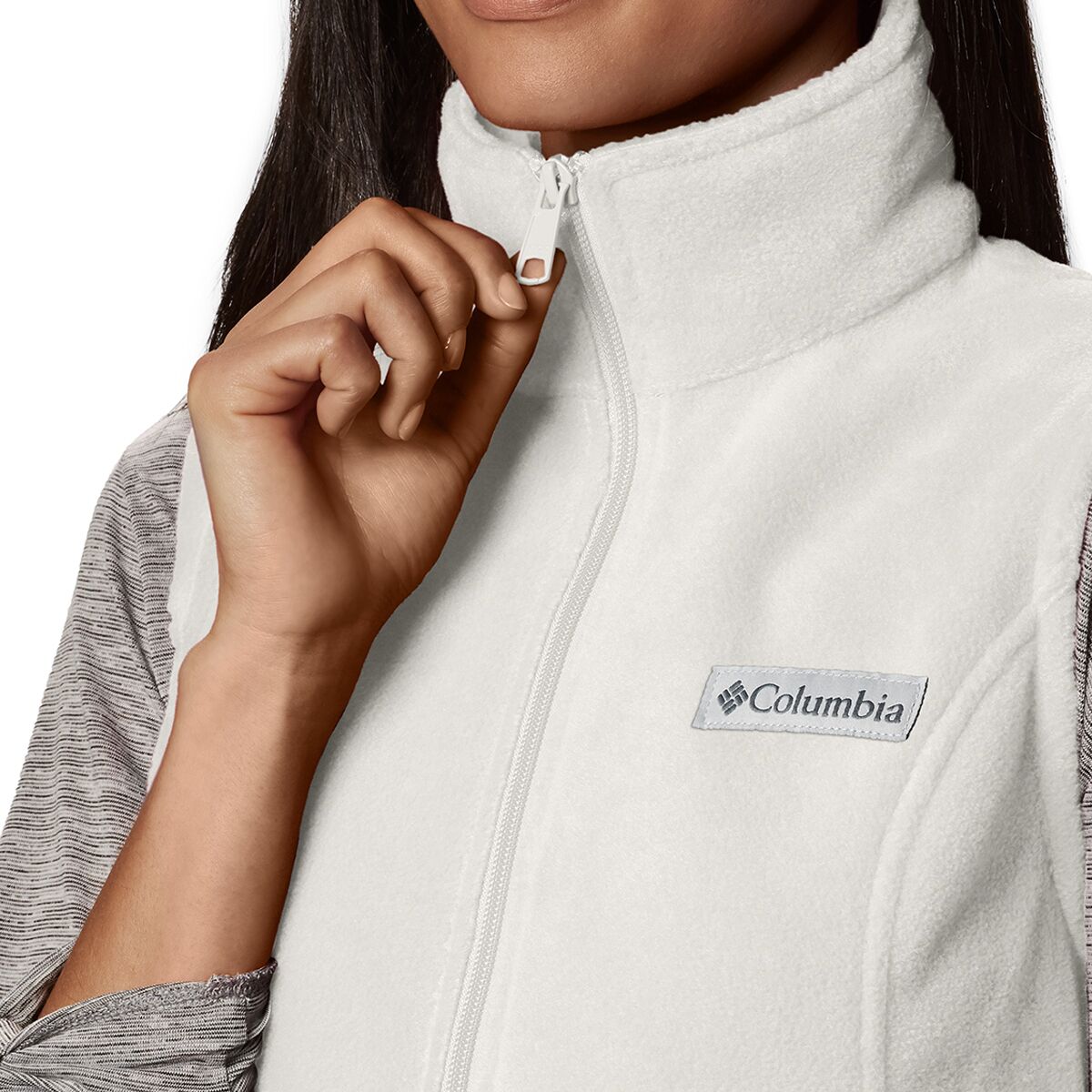 thumbnail image 2 of Lightweight Insulated Vest Columbia Women's Benton Springs Fleece Vest - Black 1X Lightweight Outdoor Vest Life Vest 2 of 11