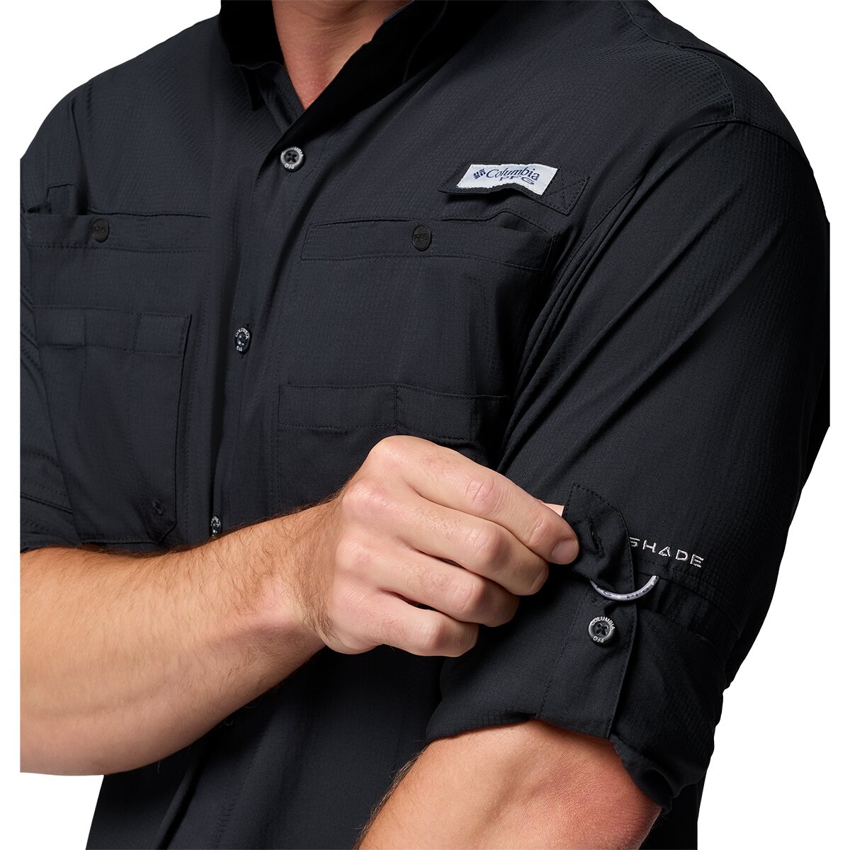 Мужская рубашка Columbia Tamiami II Long-Sleeve Shirt, цвет: Чёрный — фото 6