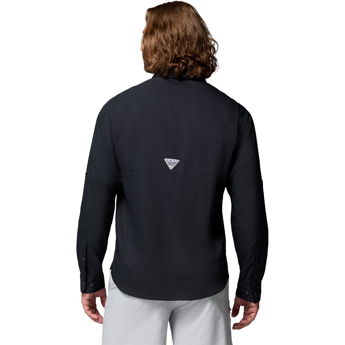 Мужская рубашка Columbia Tamiami II Long-Sleeve Shirt, цвет: Чёрный — фото 7