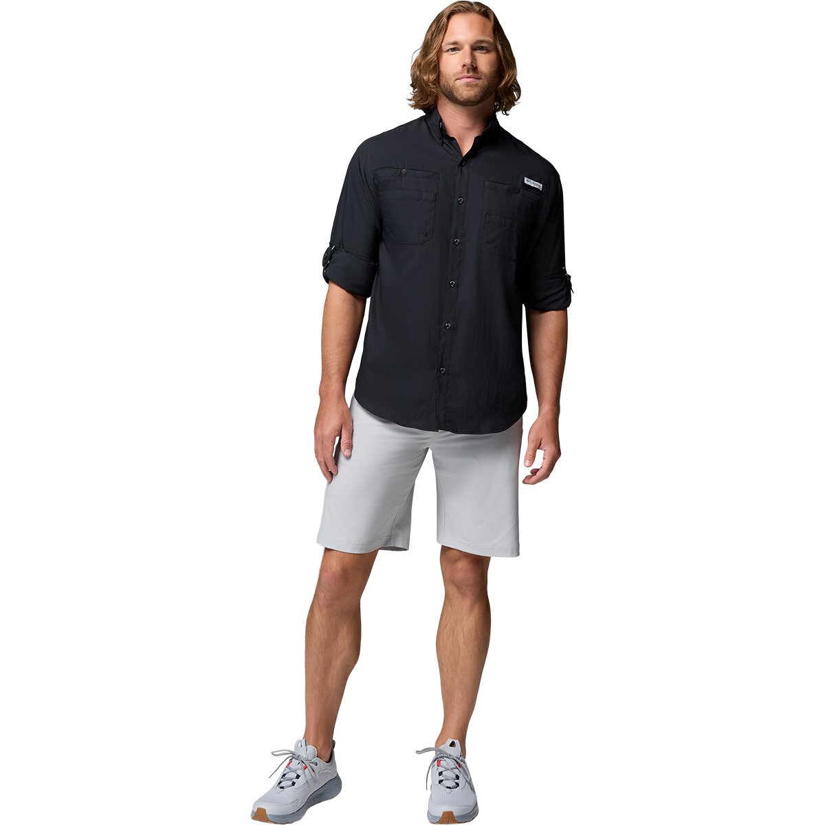 Мужская рубашка Columbia Tamiami II Long-Sleeve Shirt, цвет: Чёрный — фото 8