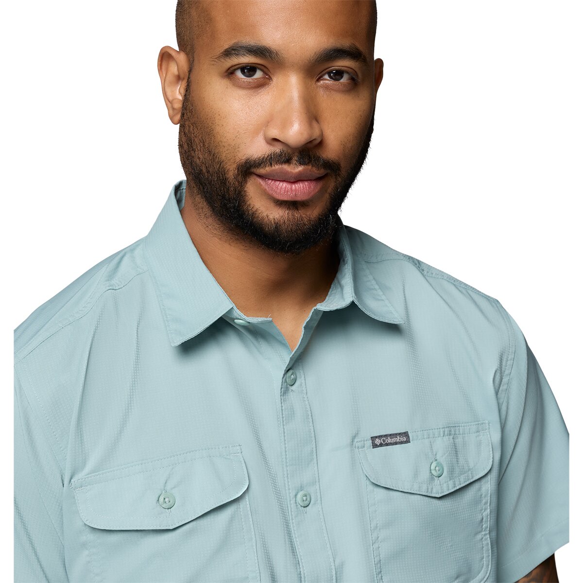 Мужская рубашка Columbia Utilizer II Solid Short-Sleeve, цвет: Синий — фото 3