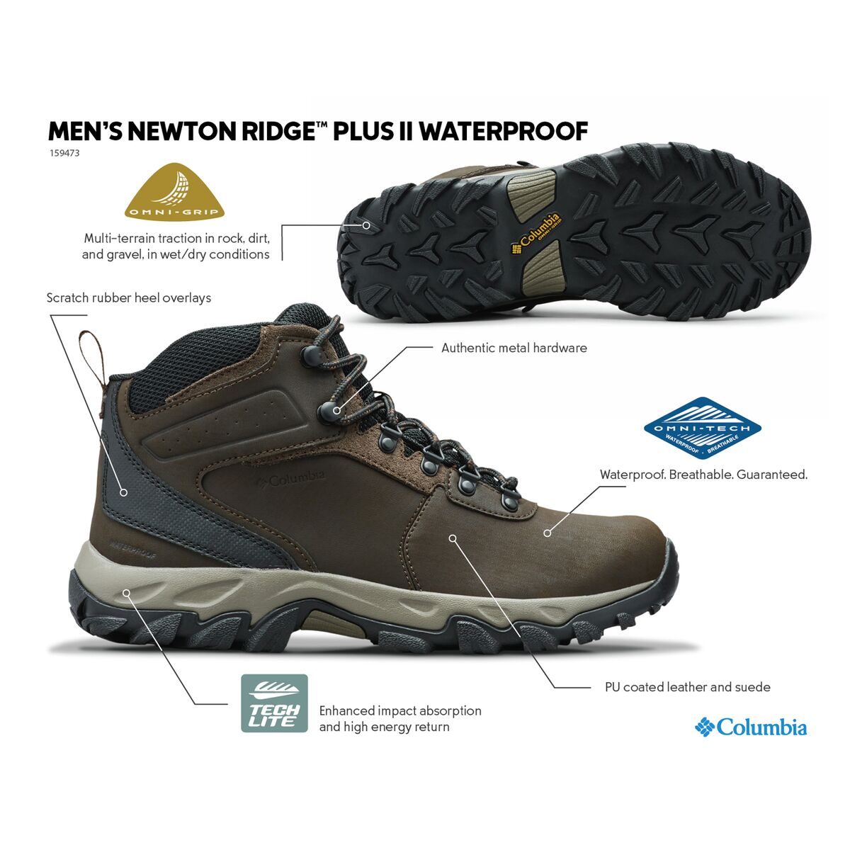 Columbia Newton Ridge Plus II Waterproof Wide Hiking Boot -...