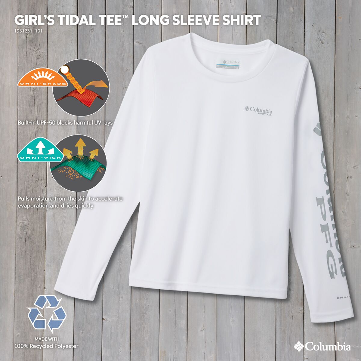 Columbia Tidal Long-Sleeve T-Shirt - Girls´