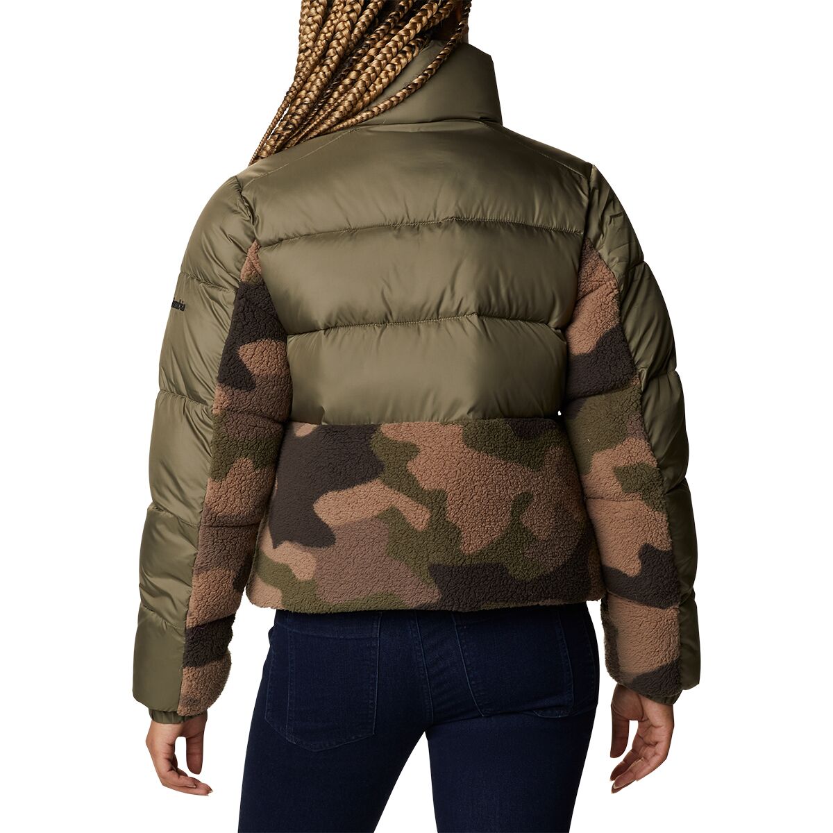 columbia leadbetter point sherpa jacket in cream