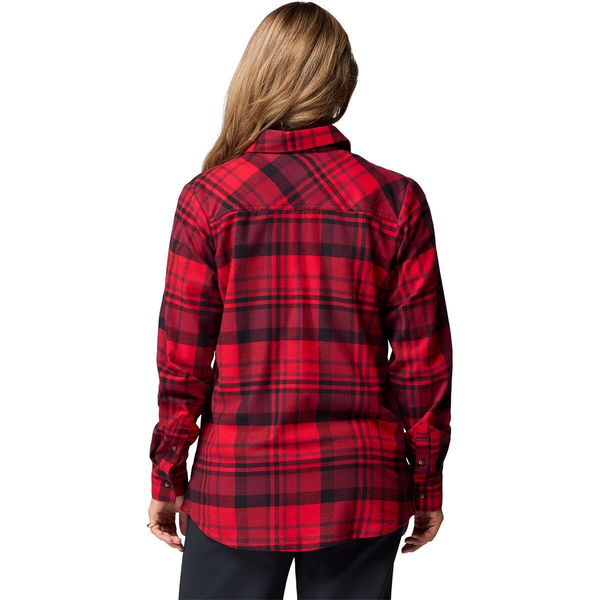 Женская рубашка Columbia Calico Basin Flannel Long-Sleeve Shirt, цвет: Красный — фото 6