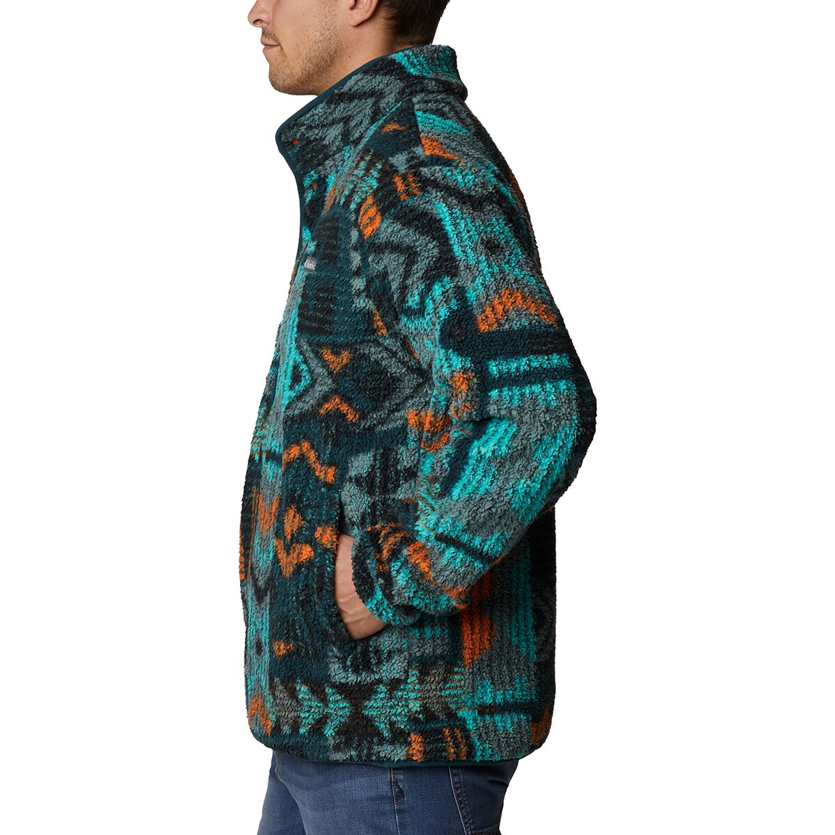 Columbia Rugged Ridge II – Felpa In Pile Sherpa Con Cerniera Per Ragazzi, Blu Scuro, Calda E Morbida