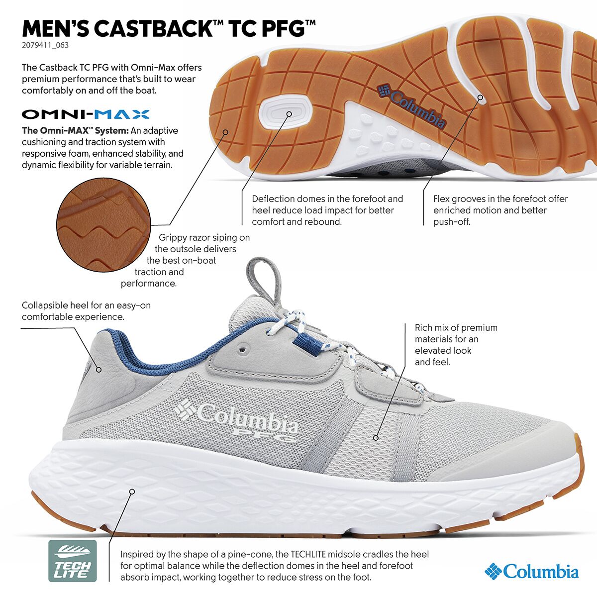 Columbia Castback TC PFG Shoe - Men´s