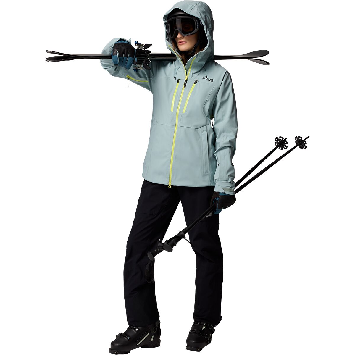Женские брюки Columbia Platinum Peak II 3L Pant, цвет: Чёрный — фото 10