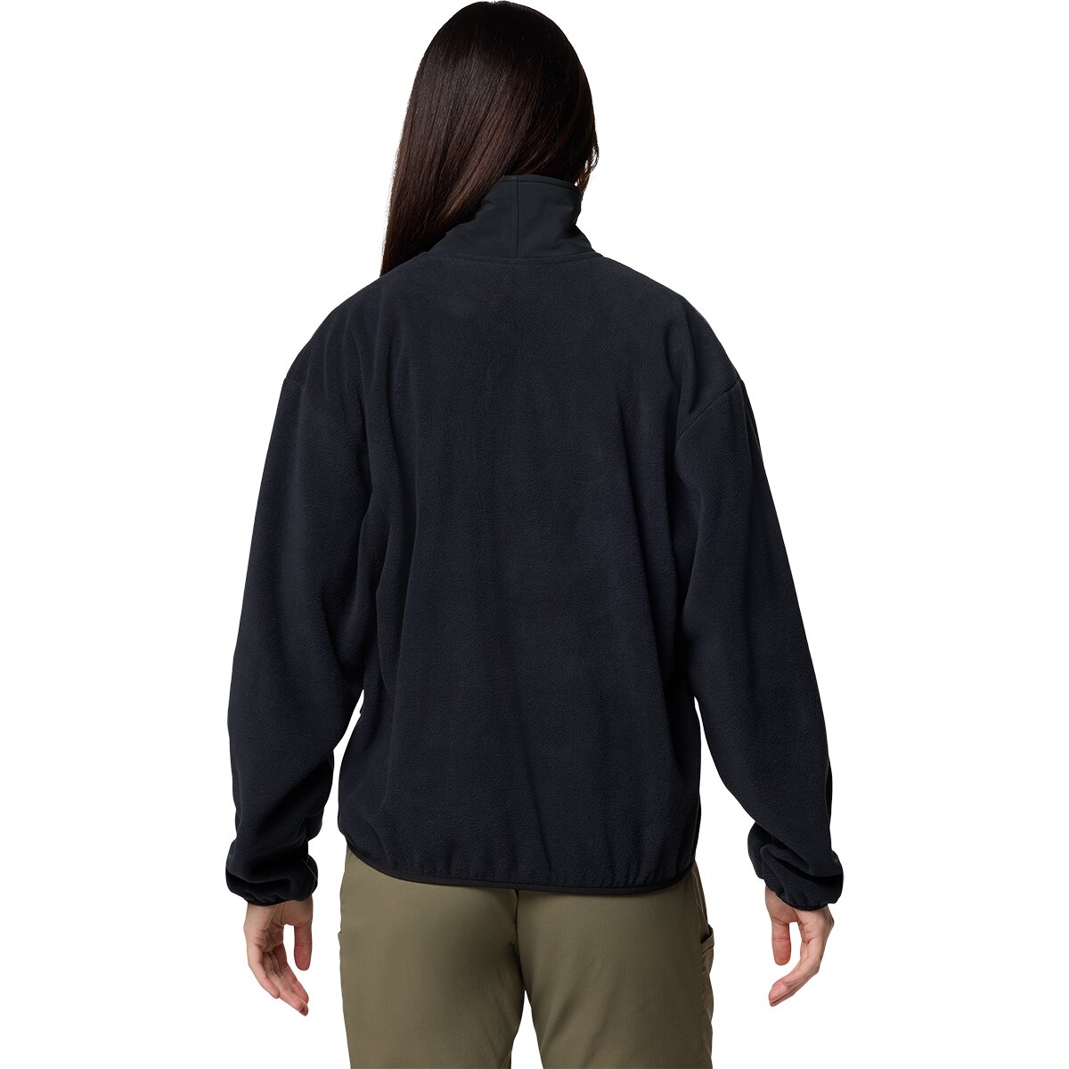 Женский свитер Columbia Sequoia Grove 1/2-Zip Fleece Pullover, цвет: Чёрный — фото 4