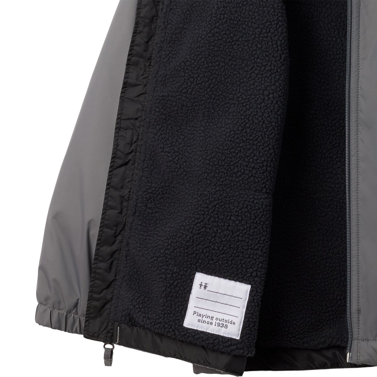 Куртка Columbia Glennaker II Sherpa Lined Jacket для мальчиков, цвет: Серый / Чёрный — фото 3