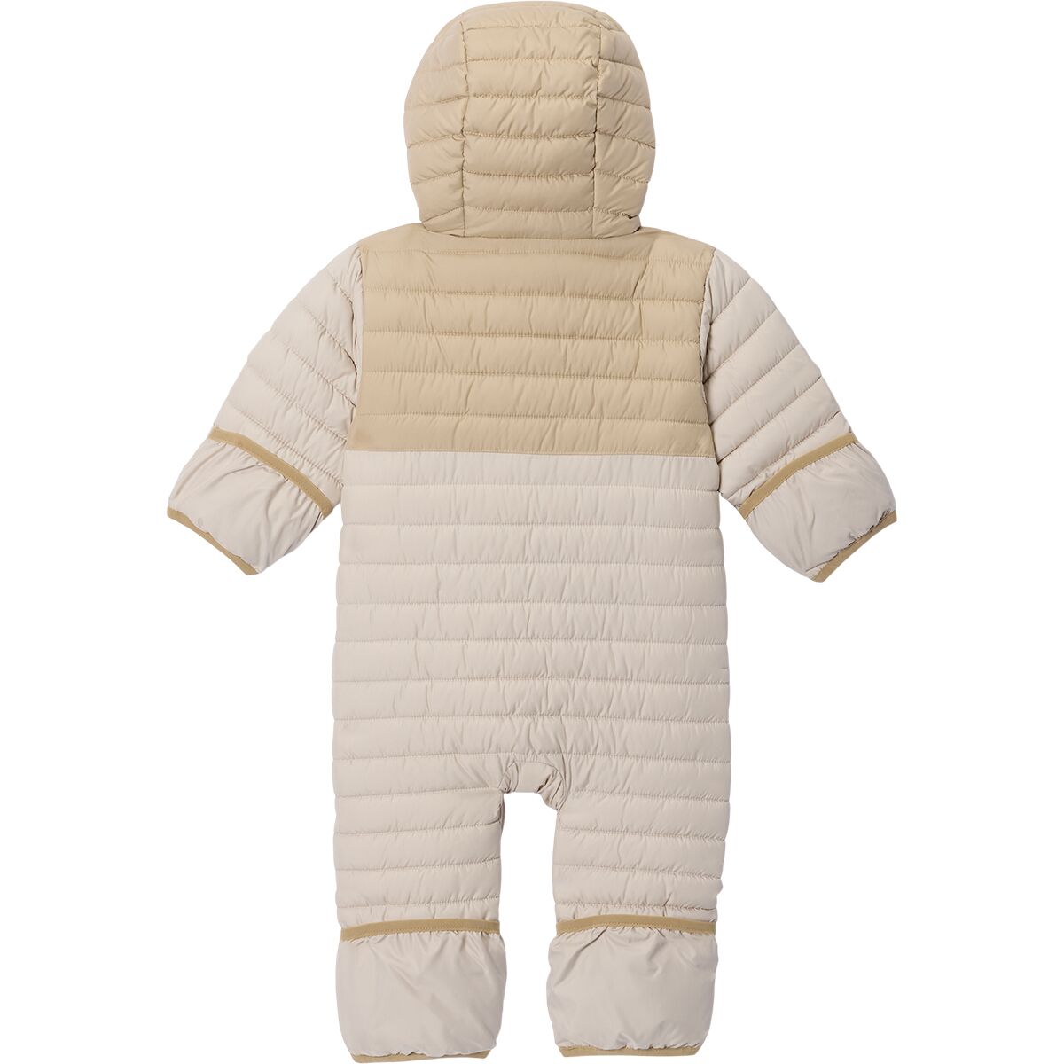 Детские комбинезоны Columbia Powder Lite II Reversible Bunting - Infants', цвет: Серо-бежевый — фото 4