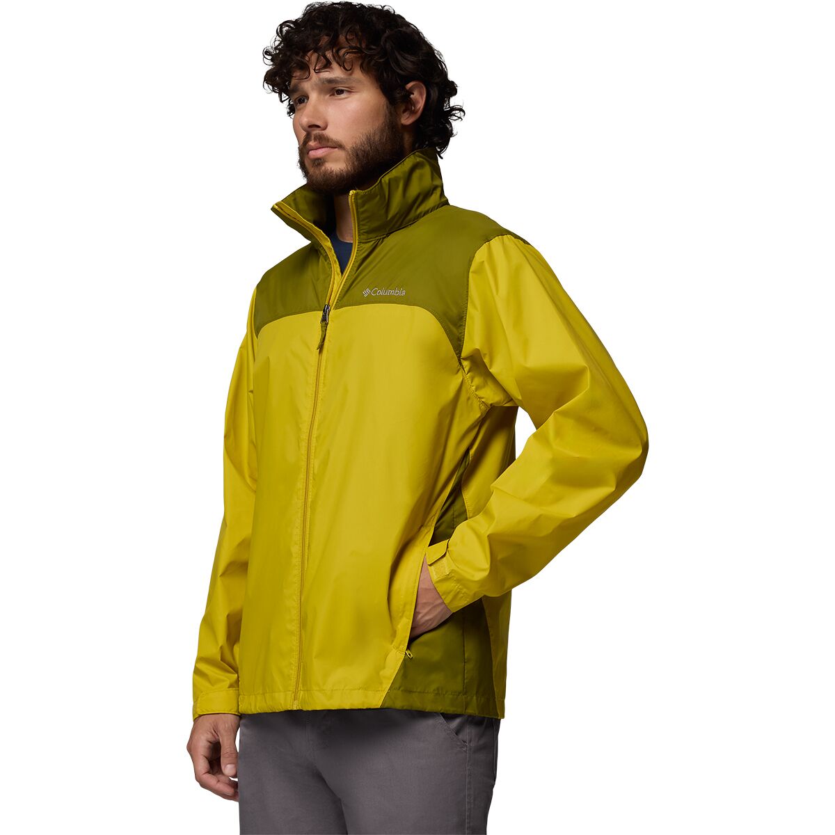 Мужская куртка Columbia Glennaker Lake II Rain Jacket, цвет: Состаренный мох / Зелёный — фото 2