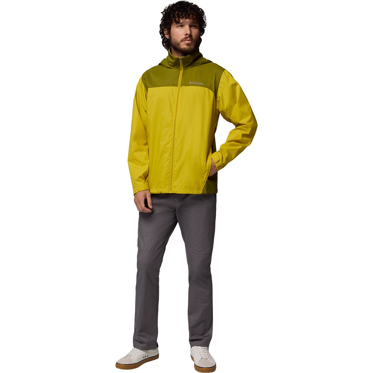 Мужская куртка Columbia Glennaker Lake II Rain Jacket, цвет: Состаренный мох / Зелёный — фото 10
