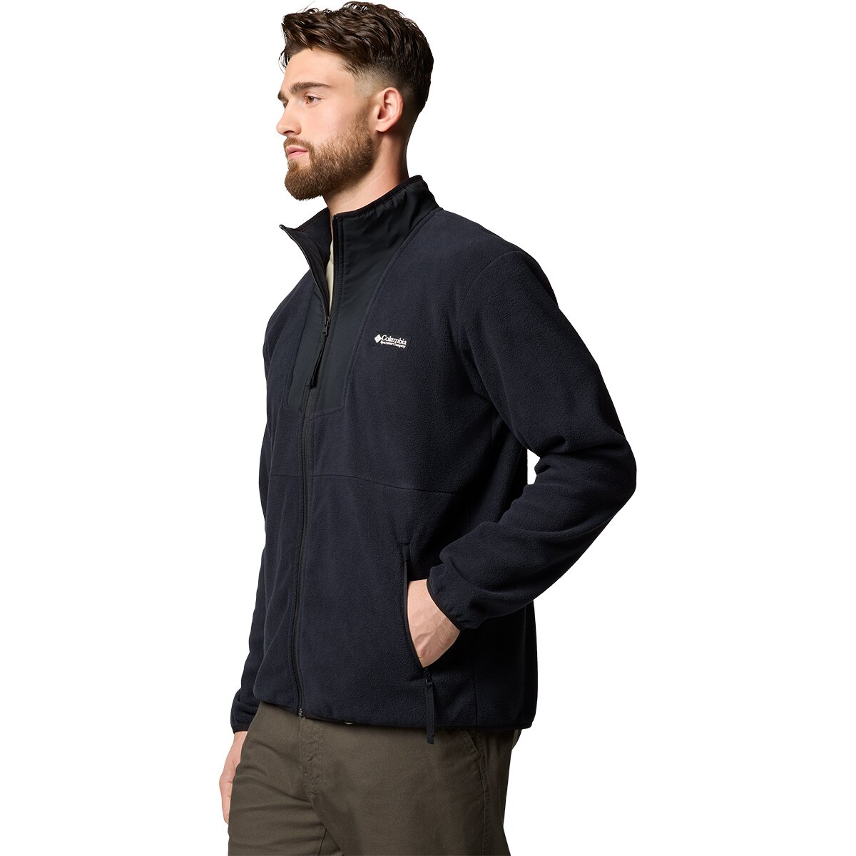 Мужская толстовка Columbia Sequoia Grove Full-Zip Fleece, цвет: Чёрный — фото 2