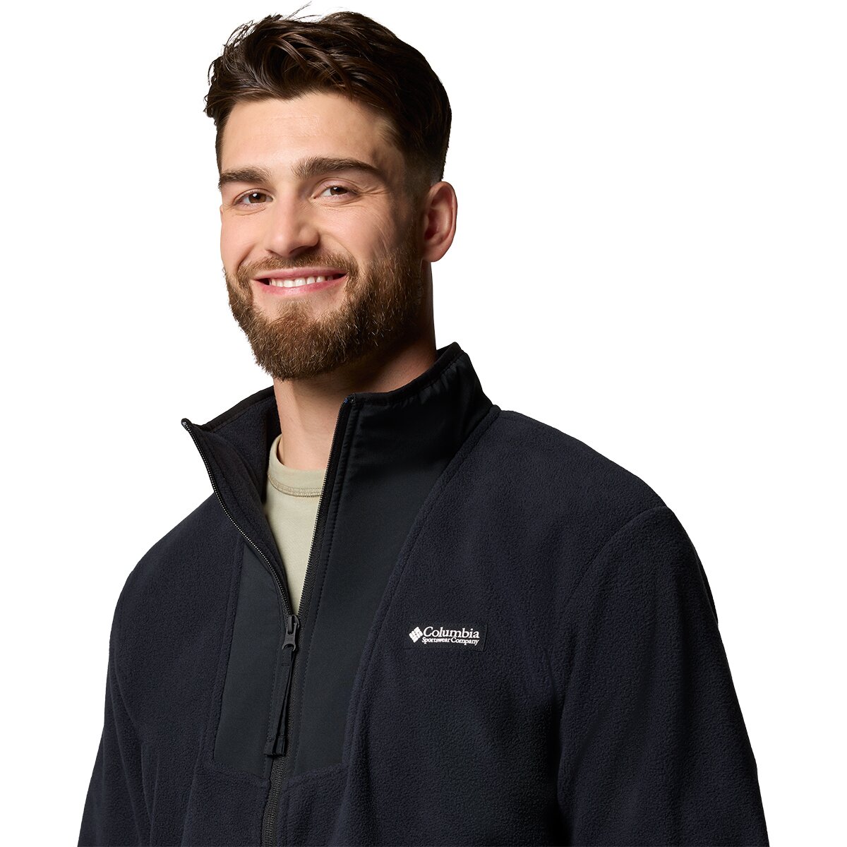 Мужская толстовка Columbia Sequoia Grove Full-Zip Fleece, цвет: Чёрный — фото 3