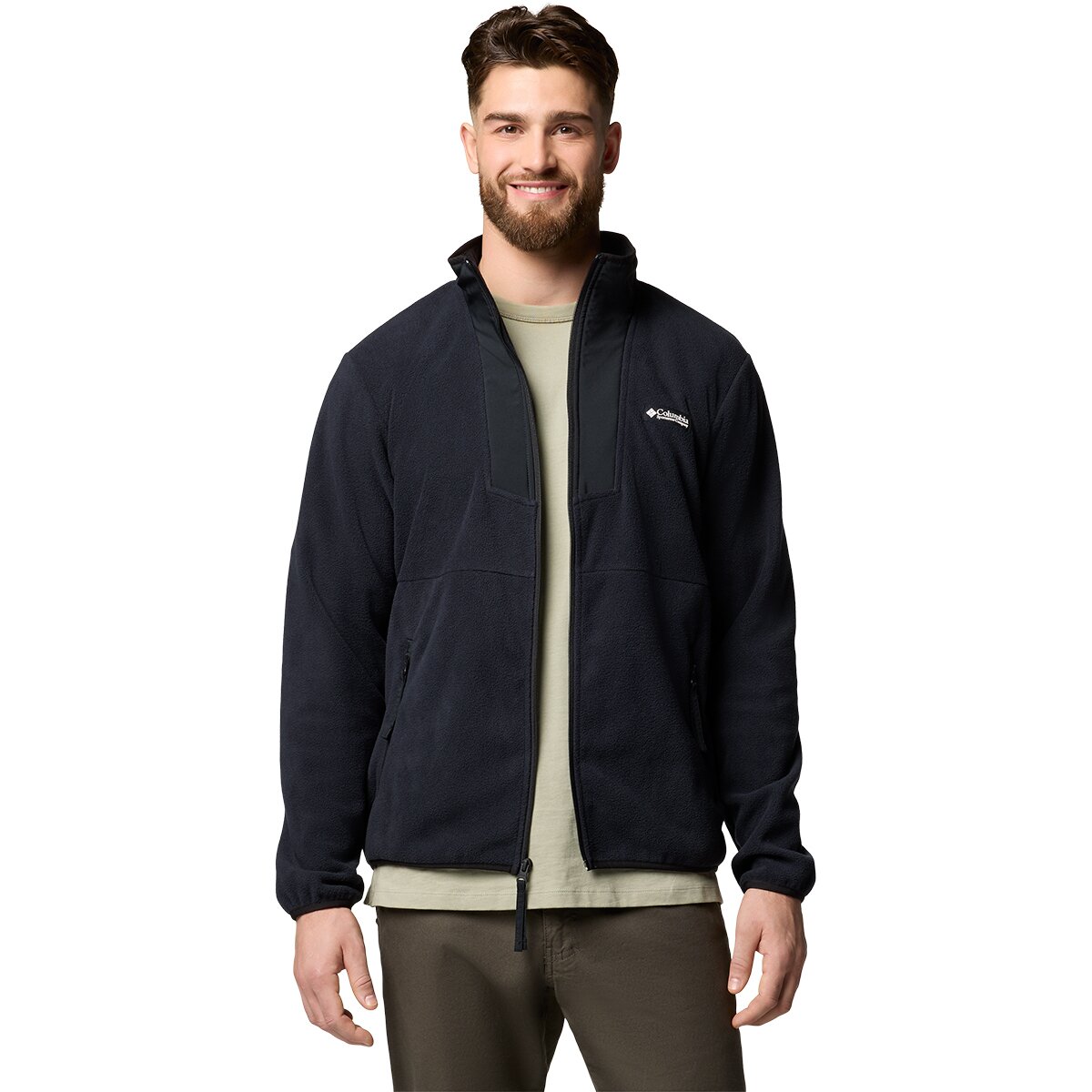 Мужская толстовка Columbia Sequoia Grove Full-Zip Fleece, цвет: Чёрный — фото 4