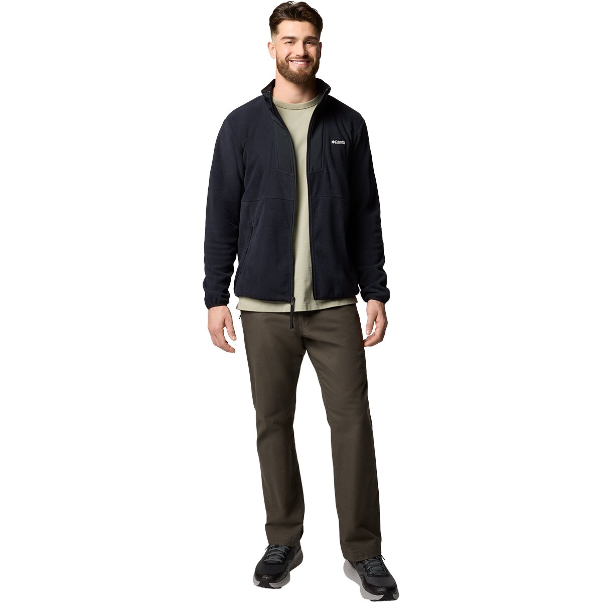 Мужская толстовка Columbia Sequoia Grove Full-Zip Fleece, цвет: Чёрный — фото 6