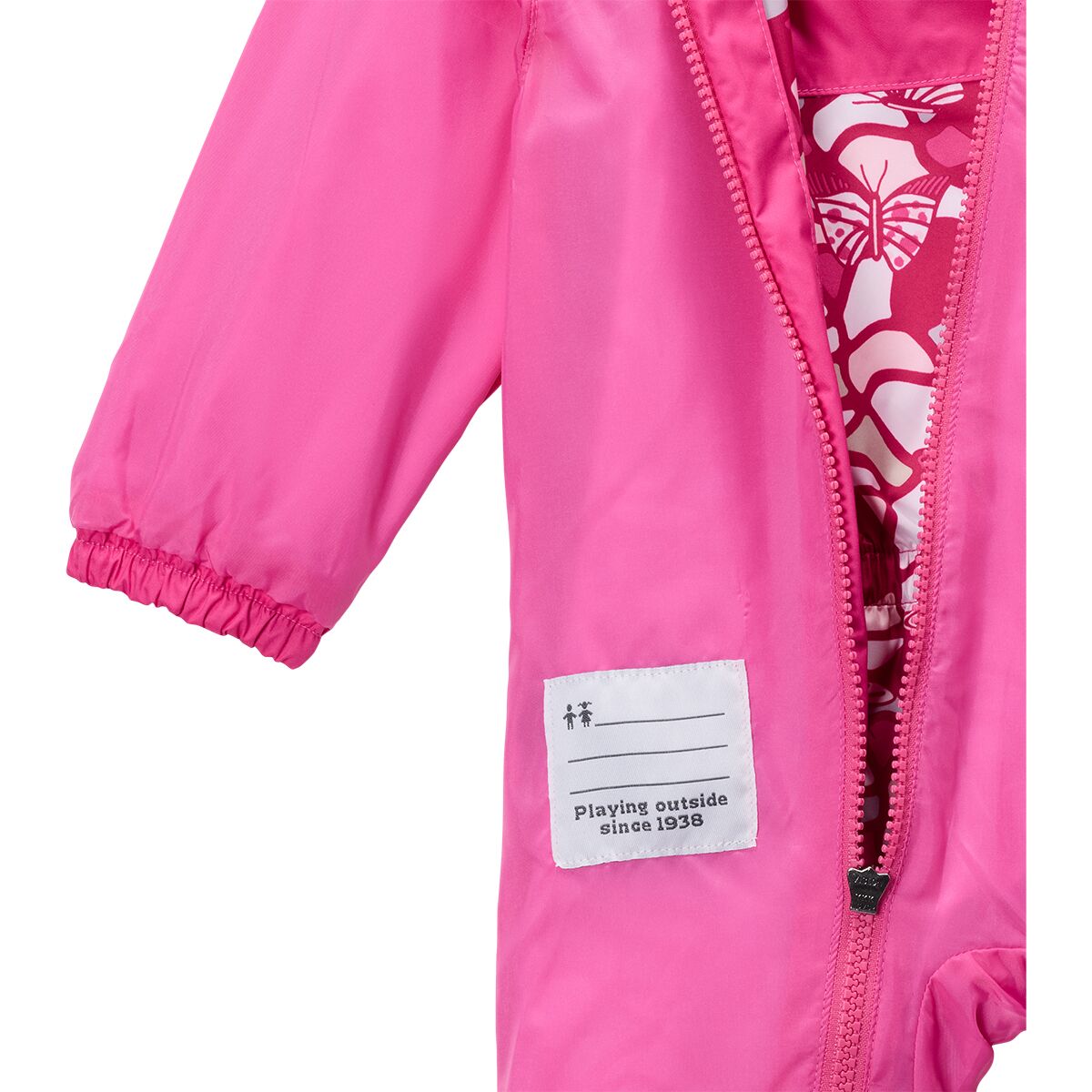 Детские комбинезоны Columbia Critter Jitters III Rain Suit - Infants', цвет: Розовый / Розовый ледяной — фото 2