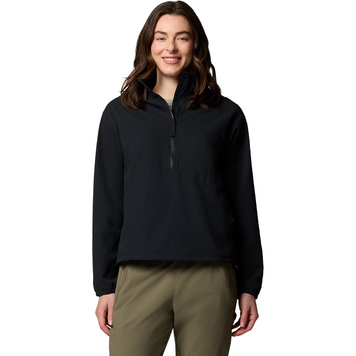 Женское худи Columbia Sucker For Summer 1/2-Zip Crew, цвет: Чёрный