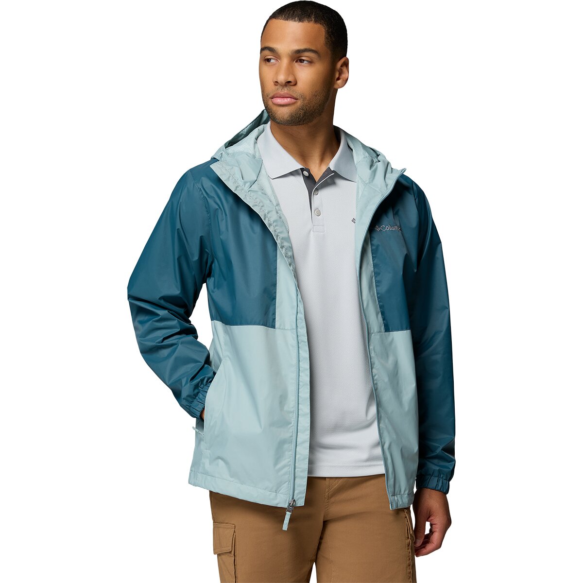 Мужская куртка Columbia Glenbrook Bend Rain Jacket, цвет: Синий — фото 3