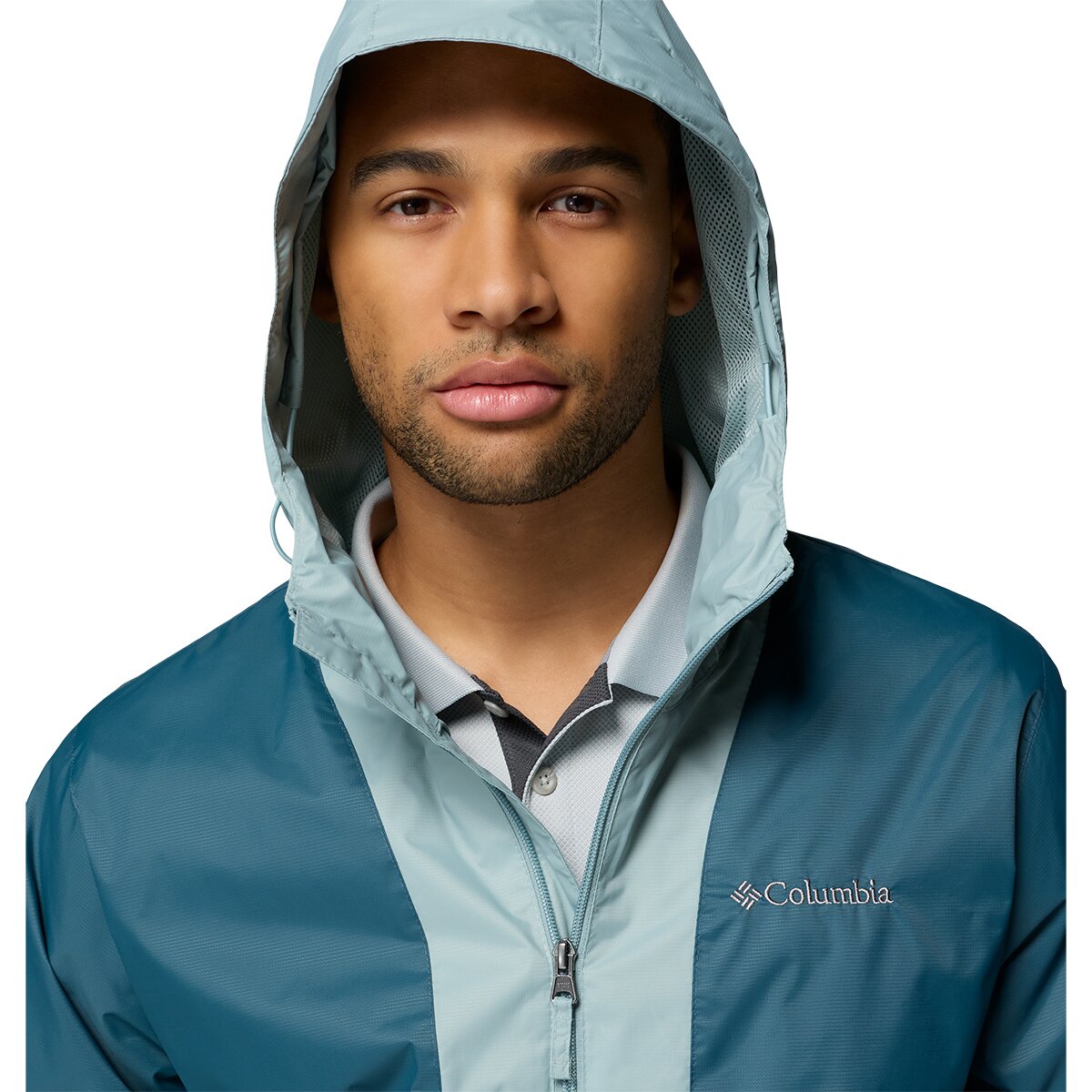Мужская куртка Columbia Glenbrook Bend Rain Jacket, цвет: Синий — фото 5
