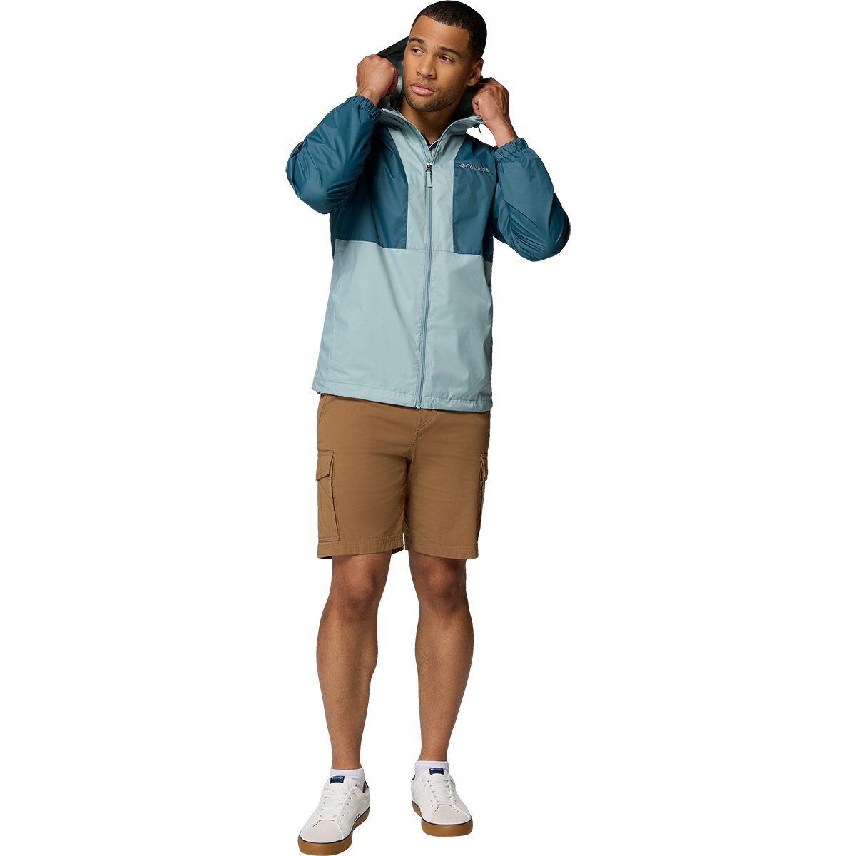 Мужская куртка Columbia Glenbrook Bend Rain Jacket, цвет: Синий — фото 10