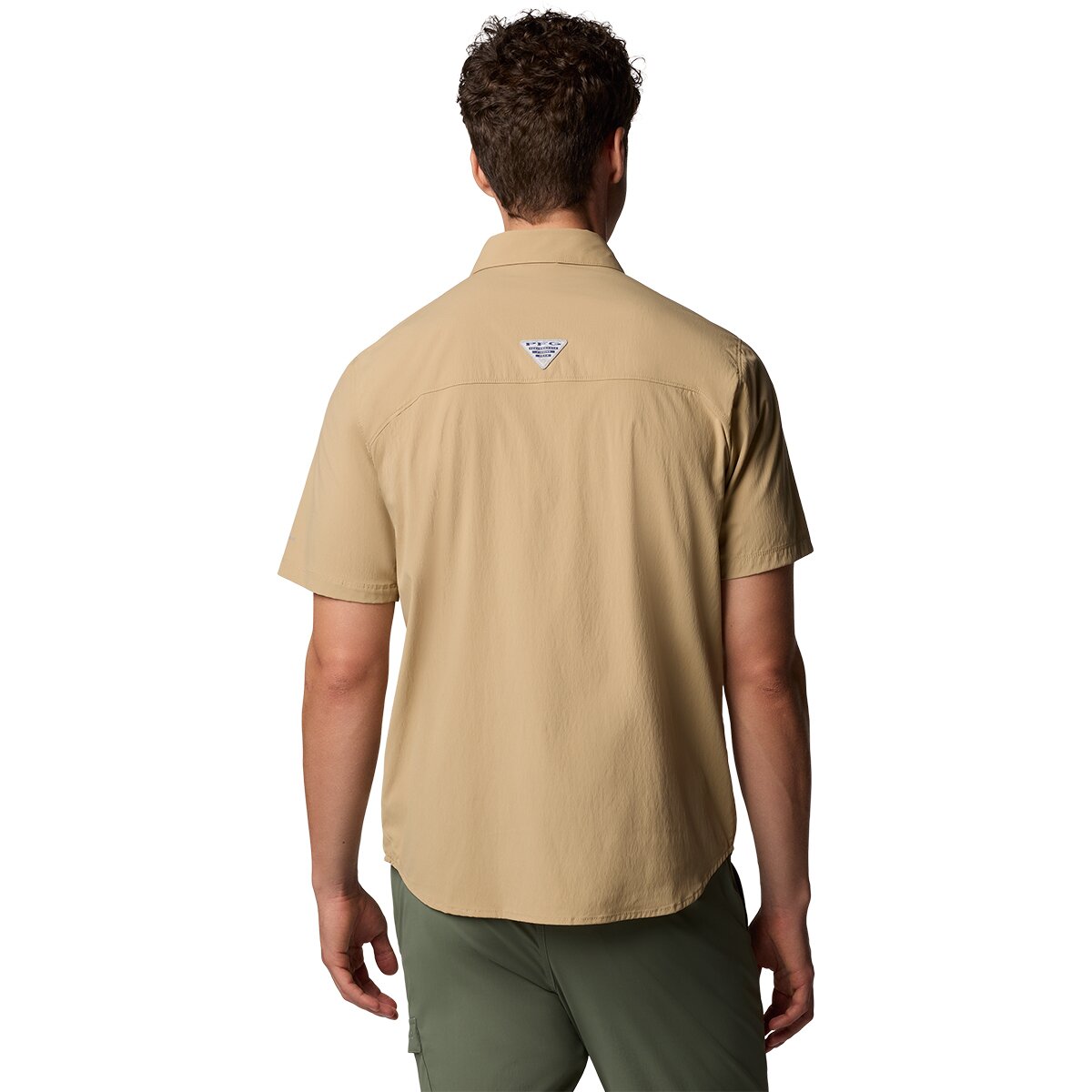 Мужская рубашка Columbia Wild Cast Short-Sleeve Shirt, цвет: Пляжный — фото 4