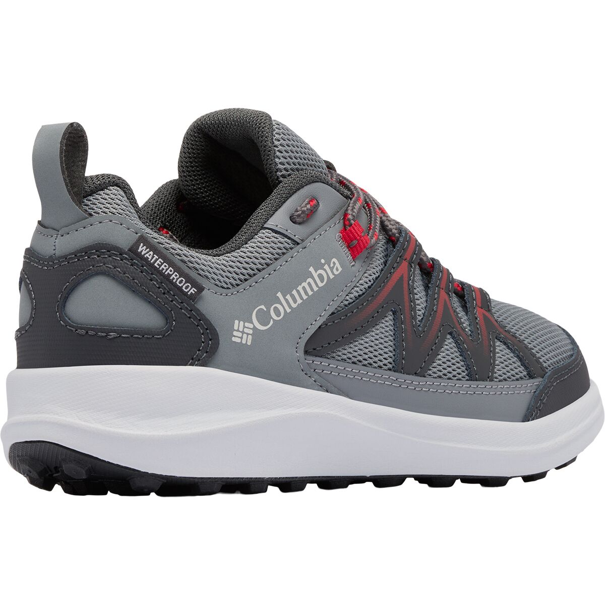 Детские кроссовки Columbia Peakfreak Rush Waterproof, цвет: Серый стальной / Красный — фото 2