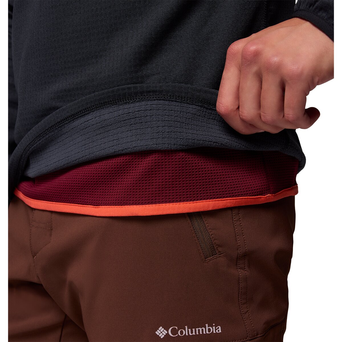 Мужская куртка Columbia Essential Hike Grid Fleece 1/2-Zip, цвет: Чёрный — фото 3