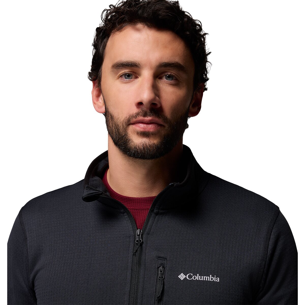Мужская куртка Columbia Essential Hike Grid Fleece 1/2-Zip, цвет: Чёрный — фото 4