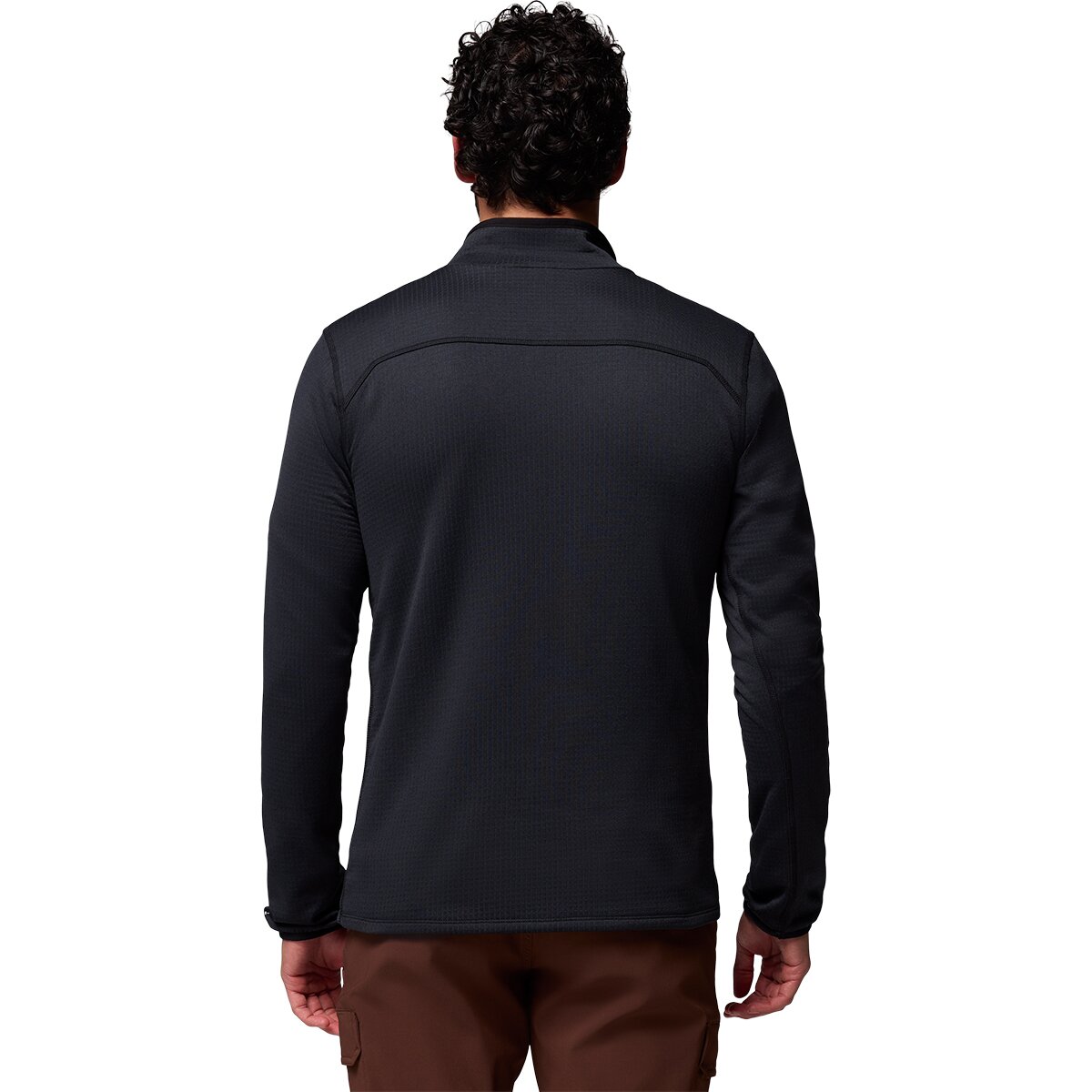 Мужская куртка Columbia Essential Hike Grid Fleece 1/2-Zip, цвет: Чёрный — фото 5