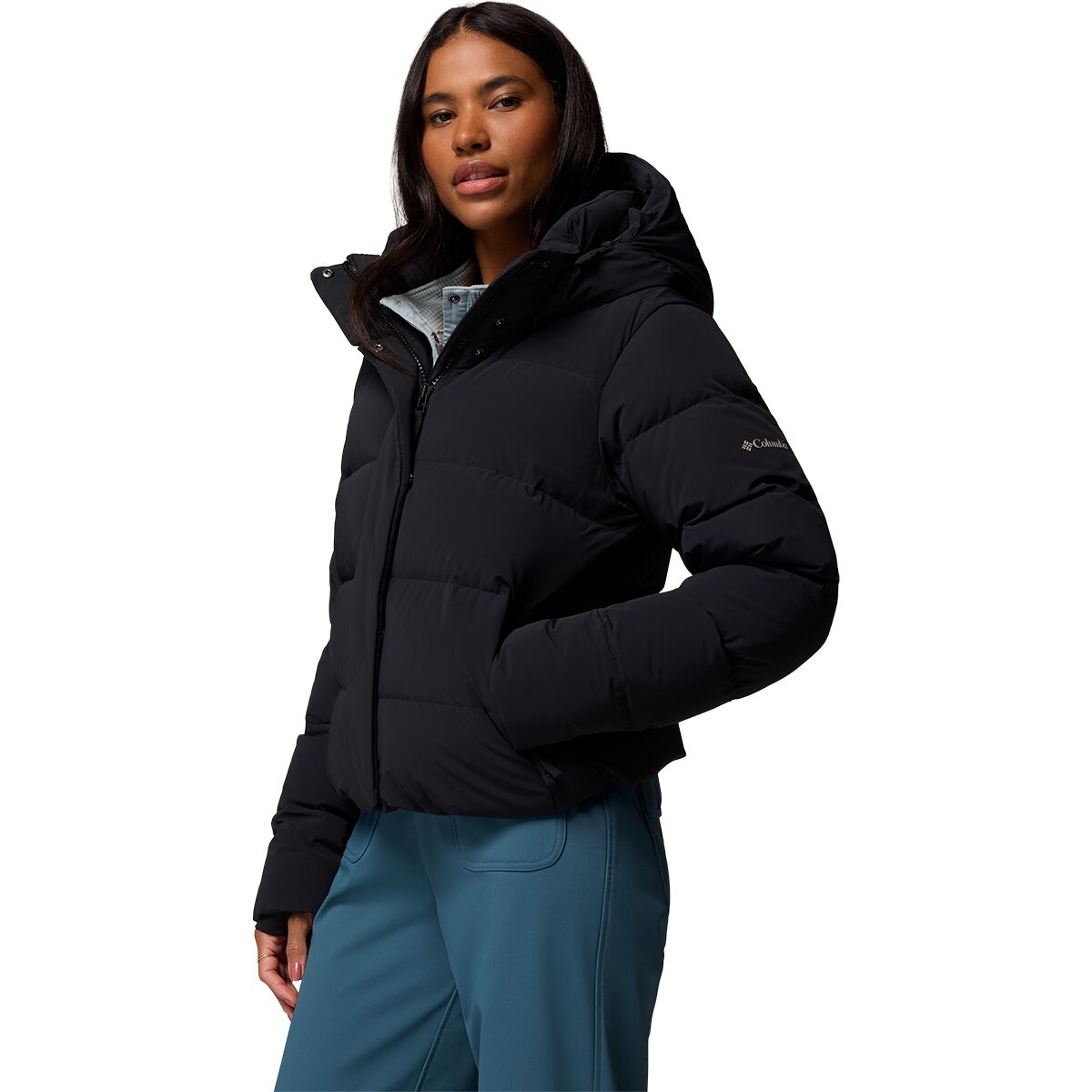 Женская куртка Columbia Amaze Puff Hooded, цвет: Чёрный — фото 3