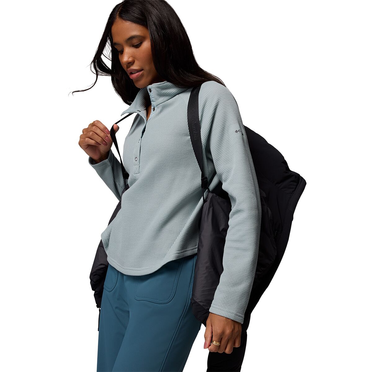 Женская куртка Columbia Amaze Puff Hooded, цвет: Чёрный — фото 6