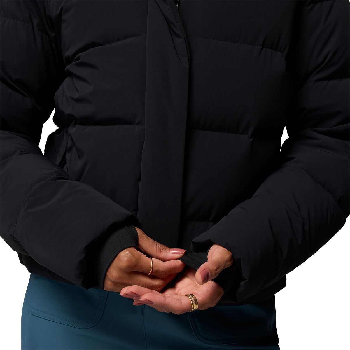 Женская куртка Columbia Amaze Puff Hooded, цвет: Чёрный — фото 8