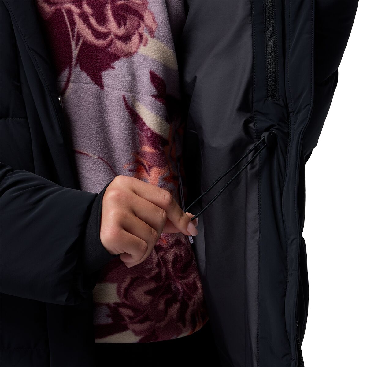 Женская куртка Columbia Amaze Puff Long Hooded, цвет: Чёрный — фото 8