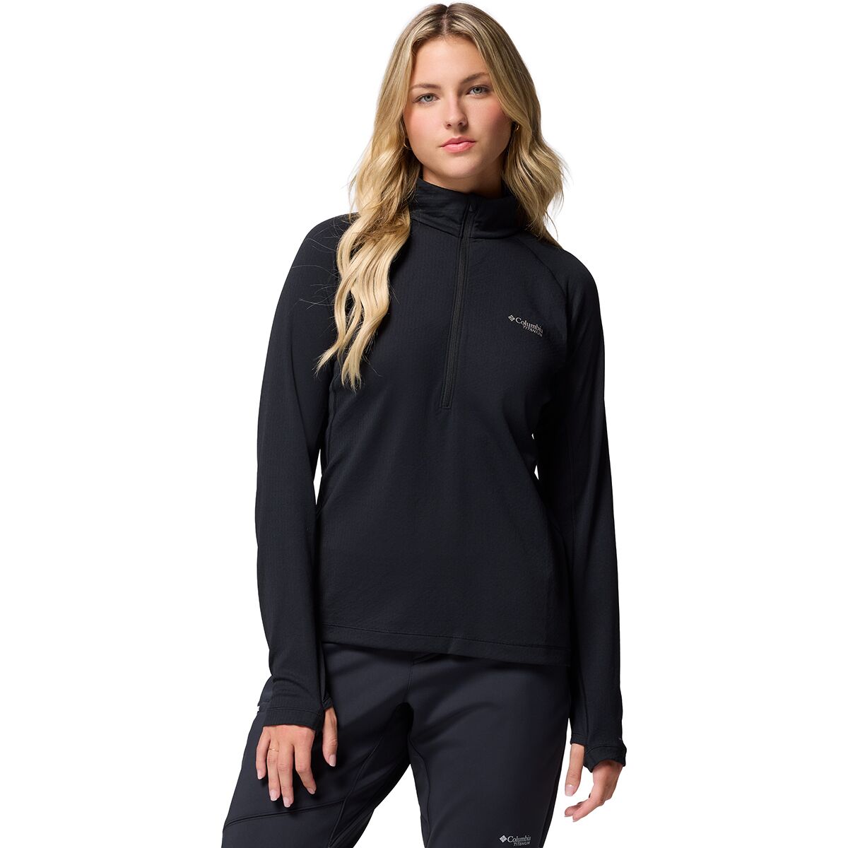 Женские толстовки Columbia DriVenture 1/2-Zip Top, цвет: Чёрный