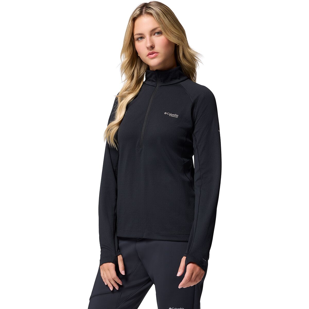 Женские толстовки Columbia DriVenture 1/2-Zip Top, цвет: Чёрный — фото 4