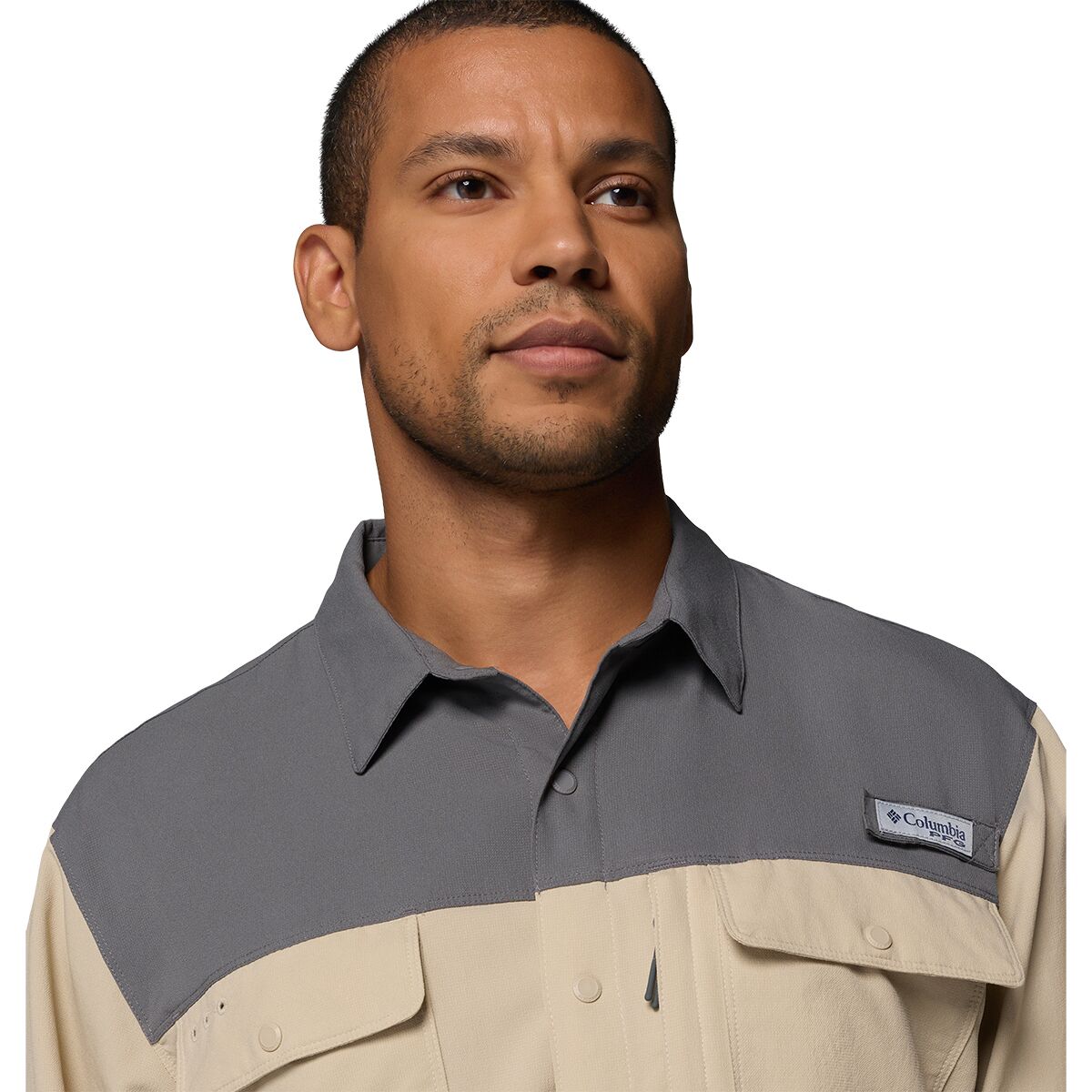 Мужская рубашка Columbia Shoaltech Long-Sleeve, цвет: Серо-бежевый — фото 5